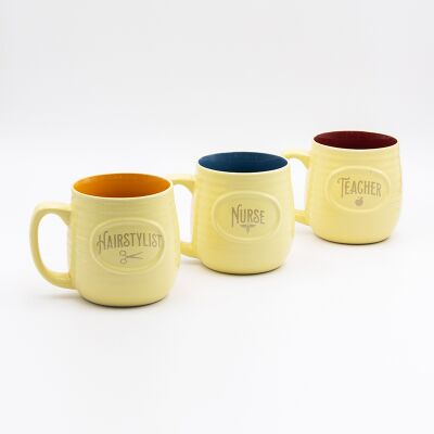 Kabartmalı Öğretmenler Günü Kupaları Çap 9*7.6cm 10.6cm Etiketli Yüksek Kaliteli Dokulu Hediye Mağazaları İçin