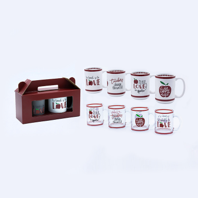 Single Color Teachers Day Mugs With Inside Decal Fired Memorable Dia 8.4*8cm 9.5cm