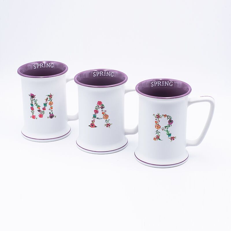 Decal Gebakken Lente Tweekleurige Koffiemok Dia10*10cm 13.2cmH 550ml Voor Verzamelaars