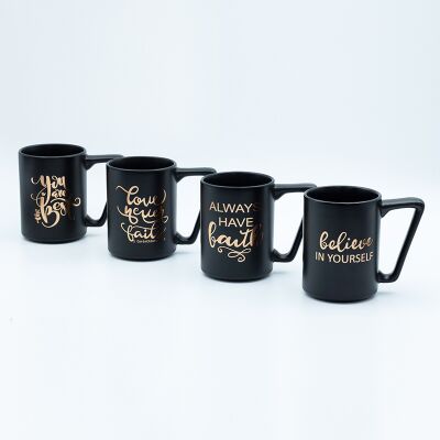 460ml Hatıra Kahve Kupası Lazer Çıkartma Fırınlanmış Taş Seramik 16 Oz Kupa Çap 8.8*7.5cm 11.5cmY