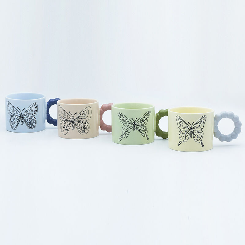 Unique design souvenir coffee mug with decal fired Dia 9.1*9.1cm 7.5cmH 400ml memorable for souvenir store