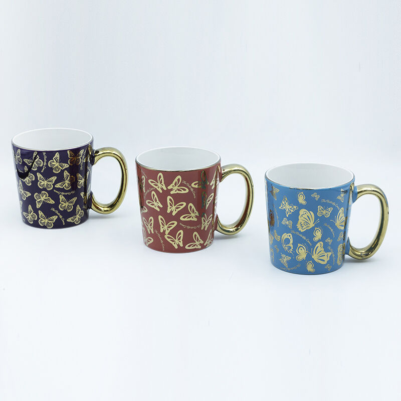 510ml Souvenir coffee mug with decal fired and electroplated memorable for collectible items customer