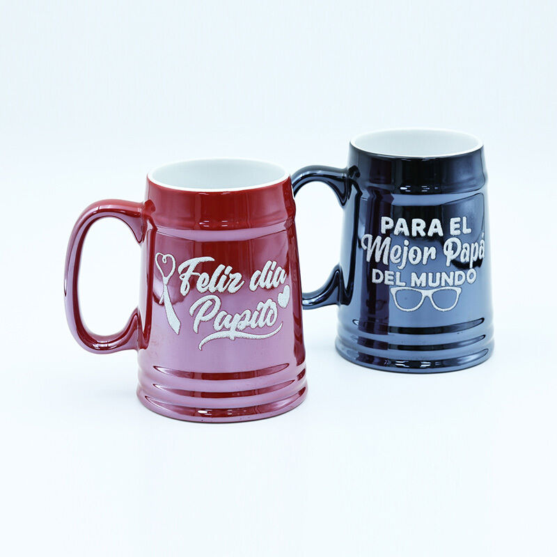 Fathers Day Lightning Electroplating Mug With Glitter Decal Firing Commemorative For Gift Stores