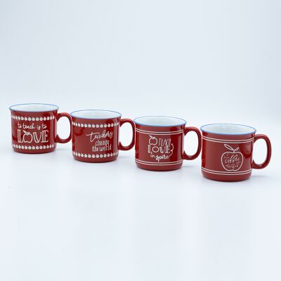 Quality 480ml Teachers Day Mugs Bulk Color Rim Sandblasting For Festival Celebration Company factory