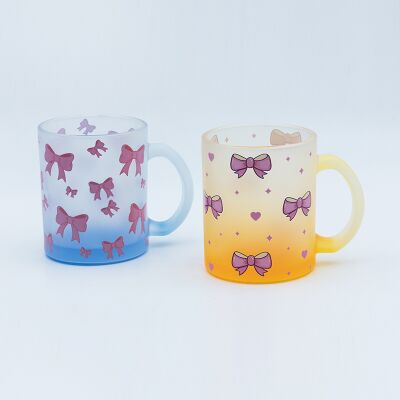 Chất lượng Cốc Lễ Tình Nhân với Hình Dán Nung và Phun Màu Đáy Đường Kính 8*8 Cm, Cao 9.5 Cm nhà máy