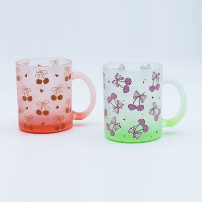 Qualità Tazza di San Valentino da 400 ml con decal e spruzzo di colore per negozi di regali Fabbrica