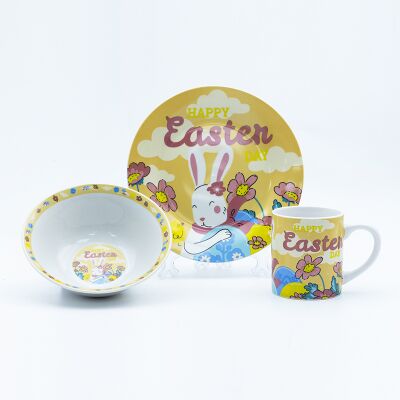 Chất lượng Đồ ăn tối Phục sinh Dia 7.1 * 7cm 8.3cmH Mug, Dia19.2 * 11.7cm 2.3cmH đĩa Và Dia 15.2 * 6.5cm 5.4H Bowl nhà máy