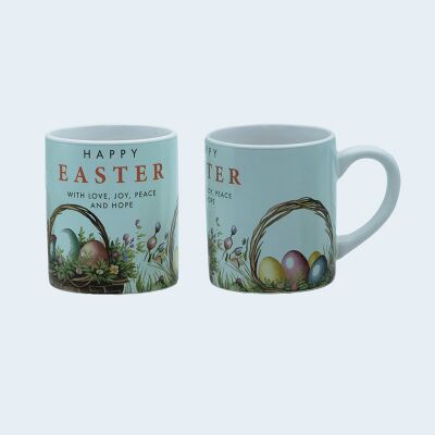 Calidad 230ml Taza de Pascua con Decal Decoración Ideal para los compradores de regalos que desean cerámica navideña única Fábrica