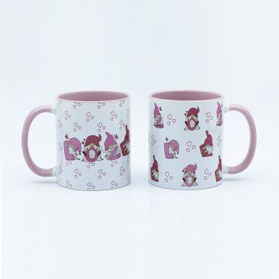 Qualität Dia 8*8cm 9.5cmH Zwei-Ton-Valentinstag-Tasse, Aufkleber gebrannt, Gedenk- für Souvenir-Großhandel Fabrik