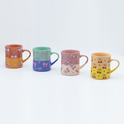 品質 390ml バレンタインデー 2色 グラス カフェカップ デカール 記念品 卸売店 工場