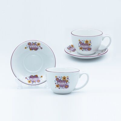 470ml Mothers Day Mug With Decal Fired And Color Rim Cimmemorative For Gift Shoppers