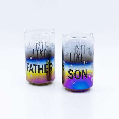 Qualität Fathers Day Cups Dia 6*5cm 11.8cmH 310ml mit Schrägplatten und glitzernden Haustierpfoten Fabrik