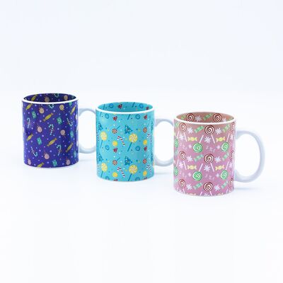 Kualitas Grosir Decal Digoreng Keramik Natal Mug 330 Ml Untuk Souvenir Grosir Toko pabrik