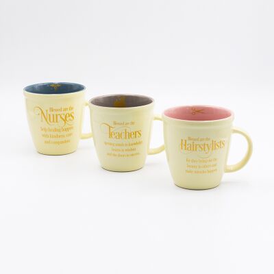 Quality Teacher's Day Mugs Bulk Two Tone Color Glazed Ceramic Decal Fired For Company Festival Gifts factory