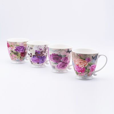 Quality 450ml Two Tone Spring Coffee Mug Decal Fired Unique Design Dia10.3*10.3cm 7cm H Factory factory