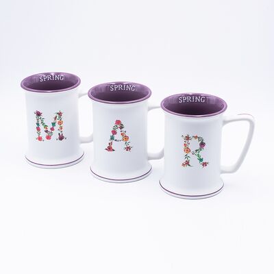 Quality Decal Fired Spring Two Tone Coffee Mug Bulk Dia10*10cm 13.2cmh 550ml For Collectible Shop factory