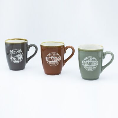 Chất lượng Cốc quà lưu niệm hai màu có cạnh màu sắc và bấm cát 410ml Capacity Perfect for Collecting and Gifting nhà máy