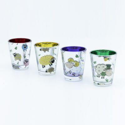 Quality Electroplate decal fired and electroplated Shamrock cup 80 ml  for cultural and tourism creative store factory