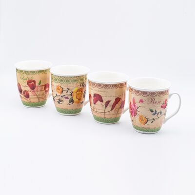 คุณภาพ OEM 330ml ความจุ Decal Fired Design กาแฟฤดูร้อน กระปุก กว้าง 9.1cm สูง 11cm สําหรับร้านขายของขวัญ โรงงาน
