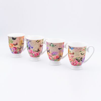 Kalite 400ml Yazlık Kahve Kupası Eşsiz Çıkartma Ateşlenmiş Tasarım 9 Cm Çap 11.2 Cm Yükseklik İdeal Hediye Mağaza Ürünü Toptan fabrika
