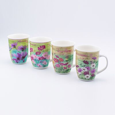 Quality 420 Ml Volume Bulk Summer Coffee Cup Decal Fired Design For Home Goods Stores factory