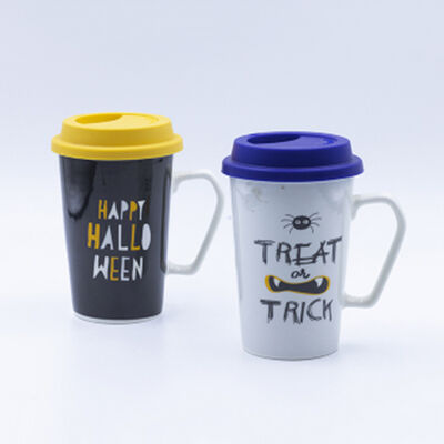Quality 410ml OEM / ODM Personalized Halloween Mugs With Electroplating And Decal Fired For Gift Wholesaler factory