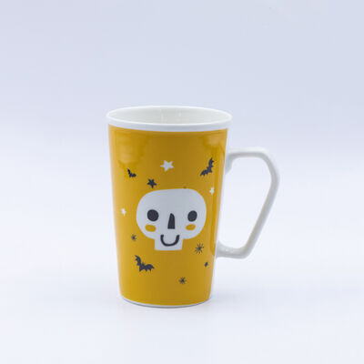 Qualität 410ml Halloween-Tasse mit Aufkleber, gebrannt, Durchmesser 8,6*6cm, 12,8cmH, anpassbar für Festival-Geschenke-Enthusiasten Fabrik