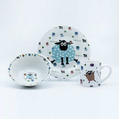 Quality Irish dinnerware set with mug、plate and bowl designed for souvenir shops requiring attractive factory