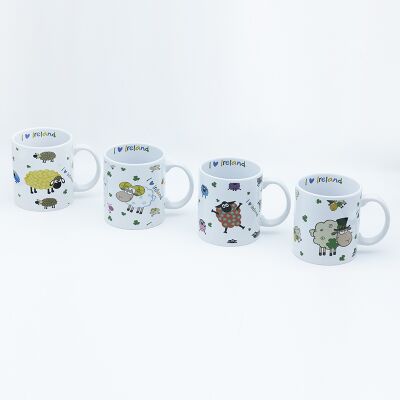 Qualität Dia 7.1*7cm 8.3cmH 230ml irische Kaffeetasse Großhandel mit Aufkleber für Kultur und Tourismus Kreativgeschäft Fabrik