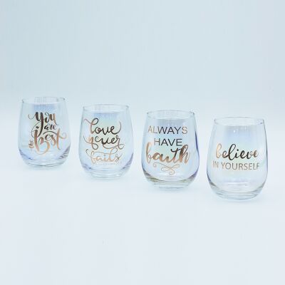 Kwaliteit Souvenirbeker 430 ml met iriserende galvanisering en rozengoud folie decal perfect voor souvenirwinkels en cadeauwinkels Fabriek