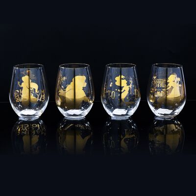 Kualitas Gelas Merek 570ml Dengan Foil Emas Dia 7*5cm 12cm Untuk Toko Grosir Souvenir pabrik