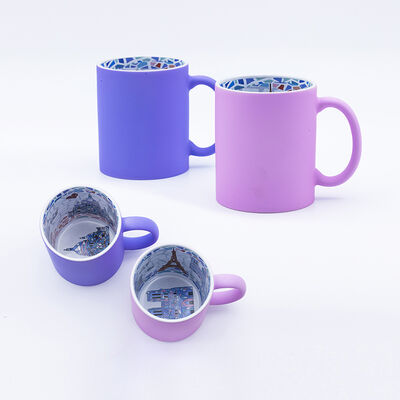 Kualitas 330ml cangkir kopi souvenir dengan stiker Dia 8 * 8cm 9.5cmH peringatan untuk tempat wisata pabrik