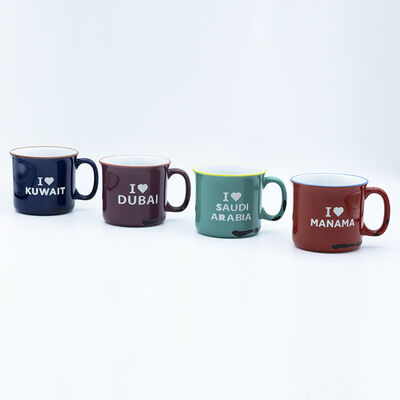 Qualidade Caneca de café de lembrança de 10,5*8,7cm, 9,1cmA, 450ml, com jateamento de areia, única para loja de souvenirs Fábrica
