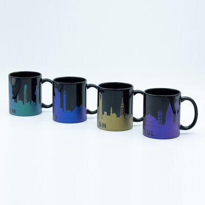 Qualidade Caneca de café souvenir 8*8cm de diâmetro, 9,5cm de altura, 330ml, com decalque e design exclusivo queimado para loja criativa de cultura e turismo Fábrica