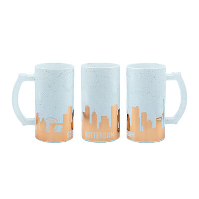 Kualitas Mug kopi suvenir dengan kapasitas 480ml, finishing elektroplating, decal laser, dan dibakar, untuk toko suvenir pabrik