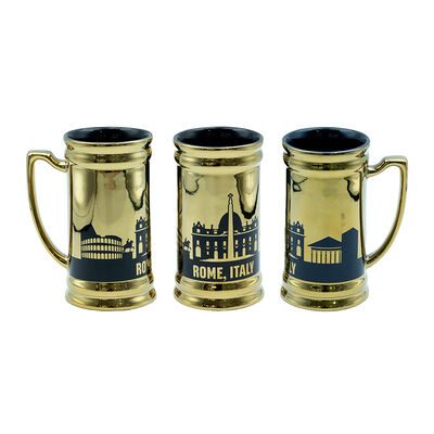 Qualité Mug souvenir de 580 ml avec électroplacage et décalcomanie cuite au four, Dia 8,7*9 cm, H 16,2 cm, mémorable pour les attractions touristiques Usine
