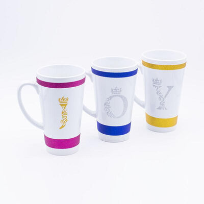 Quality Valentines Day Mug With Glitter Decal Fired Special Design For Gift Wholesaler factory