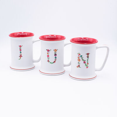 Qualité Tasse à café printanière avec décalcomanie unique, tasse à café bicolore de collection cuite au four, capacité de 550 ml pour magasins de détail et cadeaux Usine