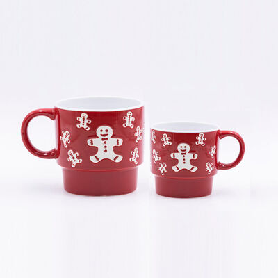 Qualité Une tasse de café de Noël en céramique de 400 ml avec glaçage étoilé et décalée pour les cadeaux de fête Usine