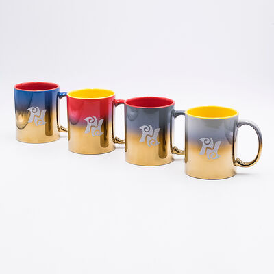 Qualité 330ml tasses de café de marque avec électroplaté personnalisable pour magasin de cadeaux personnalisé Usine