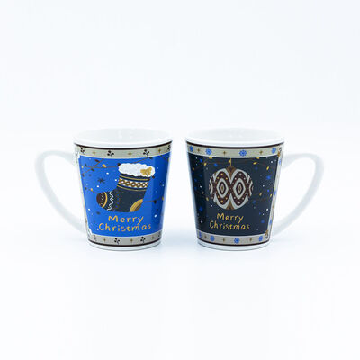 Quality High Temperature Decal Fired Bulk Personalised Christmas Cups Ceramic For Holiday Celebrations factory