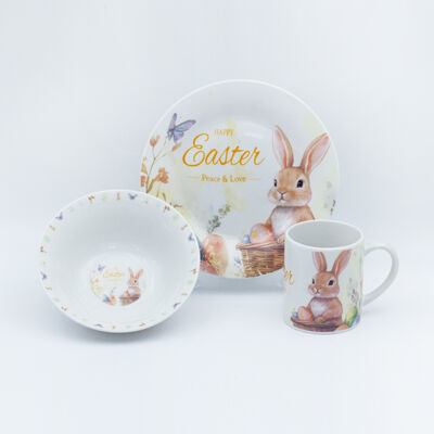 Jakość 230ml Decal Fired Easter Mug Bulk Souvenir Dinnerware Set z dostosowanymi wzorami fabryka